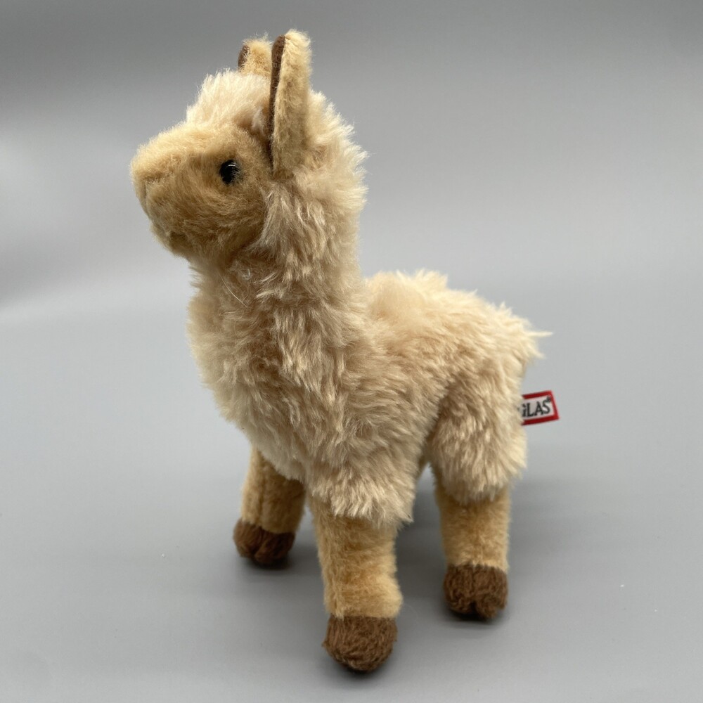 Douglas Cuddle Toys Llama Alpaca Plush Stuffed Animal 8" Tan Brown 05/2017
